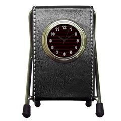 Digital Lines Pen Holder Desk Clock by Sparkle