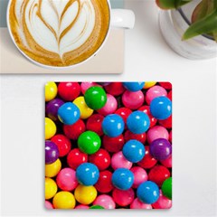 Bubble Gum Uv Print Square Tile Coaster  by artworkshop