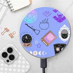 Pastel Goth Witch Blue Wireless Charger by NerdySparkleGoth