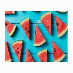 Watermelon Blue Background Small Glasses Cloth by artworkshop