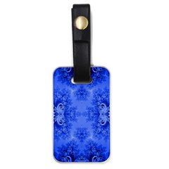 Blue Sky Over The Bluebells Frost Fractal Luggage Tag (one Side) by Artist4God