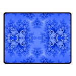 Blue Sky Over The Bluebells Frost Fractal Double Sided Fleece Blanket (Small)  45 x34  Blanket Back