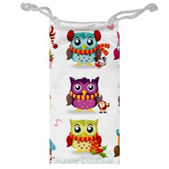 Cartoon-cute-owl-vector Jewelry Bag