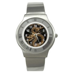 Fantasy Dragon Pentagram Stainless Steel Watch