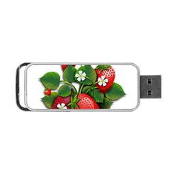 Strawberries-fruits-fruit-red Portable Usb Flash (one Side) by Jancukart