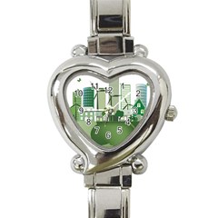 Vector-energy-saving-caring-for-the-earth Heart Italian Charm Watch