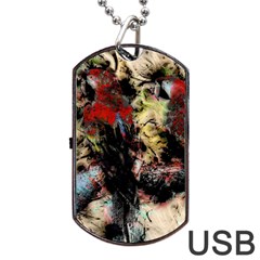 Ara-bird-parrot-animal-art Dog Tag Usb Flash (one Side)