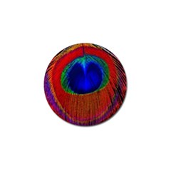 Peacock Plumage Fearher Bird Pattern Golf Ball Marker by Sapixe