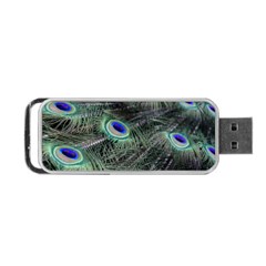 Plumage Peacock Feather Colorful Portable Usb Flash (one Side) by Sapixe