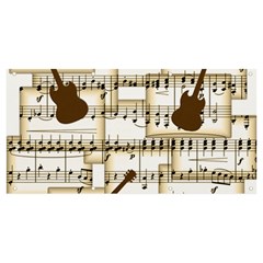 Music Paper Guitars Background Art Banner And Sign 8  X 4  by Sapixe