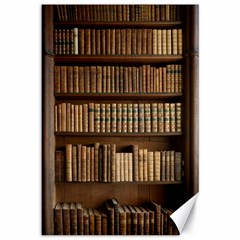 Books Bookcase Old Books Historical Canvas 12  X 18  by Amaryn4rt