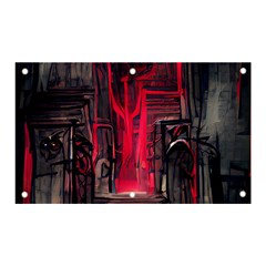 Stranger Things Fantasy Dark  Red Banner And Sign 5  X 3  by Amaryn4rt