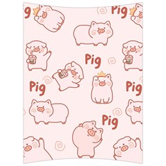 Pig Cartoon Background Pattern Back Support Cushion by Sudhe