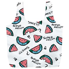 Illustration Watermelon Fruit Sweet Slicee Full Print Recycle Bag (xxxl) by Sudhe