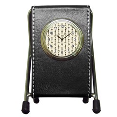 Black And Grey Arrows Pen Holder Desk Clock by ConteMonfrey