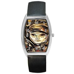 Artistic Venetian Mask Barrel Style Metal Watch by ConteMonfrey