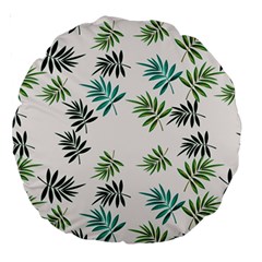 Leaves Leaf Green Nature Large 18  Premium Round Cushions by danenraven