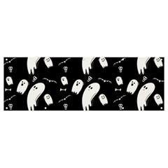 Ghost Background Halloween Banner And Sign 12  X 4  by Wegoenart