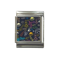 Seamless Outer Space Pattern Italian Charm (13mm)