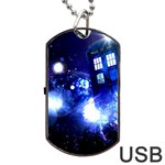 Tardis Background Space Dog Tag USB Flash (One Side) Front