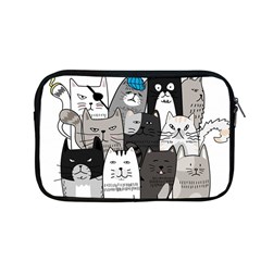 Cute Cat Hand Drawn Cartoon Style Apple Macbook Pro 13  Zipper Case