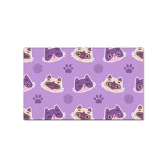 Cute-colorful-cat-kitten-with-paw-yarn-ball-seamless-pattern Sticker (rectangular) by Jancukart