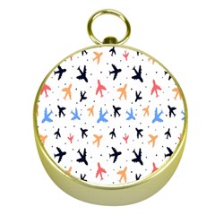 Sky Birds - Airplanes Gold Compasses by ConteMonfrey