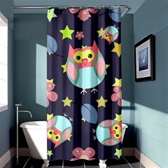 Owl Star Pattern Background Shower Curtain 36  X 72  (stall)  by Wegoenart