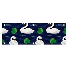 Swan Pattern Elegant Design Banner And Sign 6  X 2  by Wegoenart