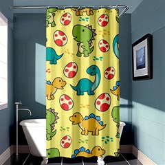 Seamless Pattern With Cute Dinosaurs Character Shower Curtain 36  X 72  (stall)  by Wegoenart