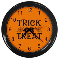 Trick Or Treat Wall Clock (black) by ConteMonfrey