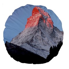 Matterhorn Mountain High Mountains Landscape Large 18  Premium Round Cushions by danenraven