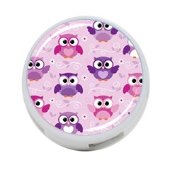 Seamless Cute Colourfull Owl Kids Pattern 4-port Usb Hub (two Sides) by Pakemis