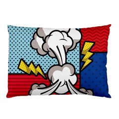 Rays Smoke Pop Art Style Vector Illustration Pillow Case by Pakemis