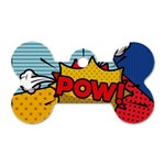 Pow Word Pop Art Style Expression Vector Dog Tag Bone (Two Sides) Back