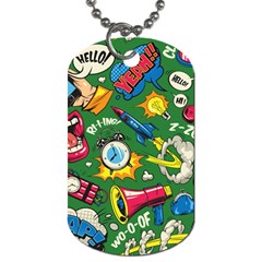 Pop Art Colorful Seamless Pattern Dog Tag (one Side) by Pakemis