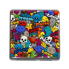 Graffiti Characters Seamless Pattern Memory Card Reader (square 5 Slot) by Pakemis