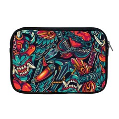 Vintage Tattoos Colorful Seamless Pattern Apple Macbook Pro 17  Zipper Case