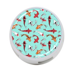 Pattern-with-koi-fishes 4-port Usb Hub (one Side) by Pakemis