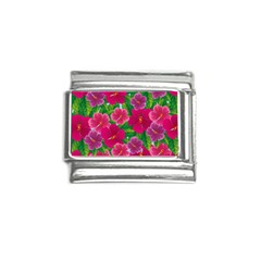 Background-cute-flowers-fuchsia-with-leaves Italian Charm (9mm)