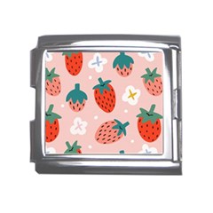 Strawberry-seamless-pattern Mega Link Italian Charm (18mm)