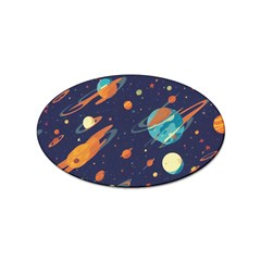 Space Galaxy Planet Universe Stars Night Fantasy Sticker Oval (100 Pack)