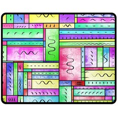 Colorful Pattern Double Sided Fleece Blanket (medium) by gasi