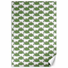 Funny Frog Cartoon Drawing Motif Pattern Canvas 12  X 18  by dflcprintsclothing