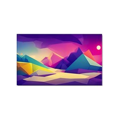 Abstract Geometric Landscape Art 3d Render Sticker Rectangular (10 Pack) by Pakemis