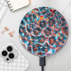 Fractal Black Texture Wallpaper Art Design Art Wireless Charger by Pakemis