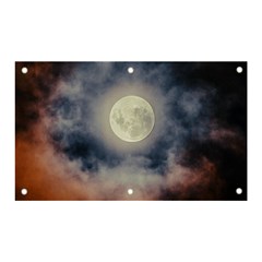 Dark Full Moonscape Midnight Scene Banner And Sign 5  X 3  by dflcprintsclothing