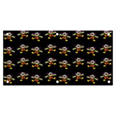 Dancing Clowns Black Banner And Sign 6  X 3  by TetiBright