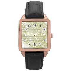 Vintage America`s Map Rose Gold Leather Watch  by ConteMonfrey