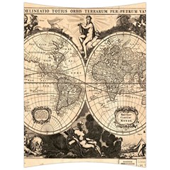 World Map - Nova Delineatio Totius Orbis Terrarum -  1659-1733 Back Support Cushion by ConteMonfrey